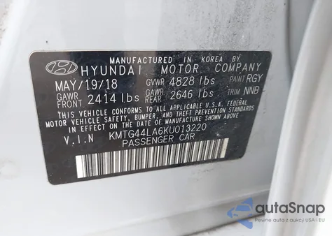 2019 Genesis G70 2.0T Advanced from USA, damaged, VIN KMTG44LA6KU013220